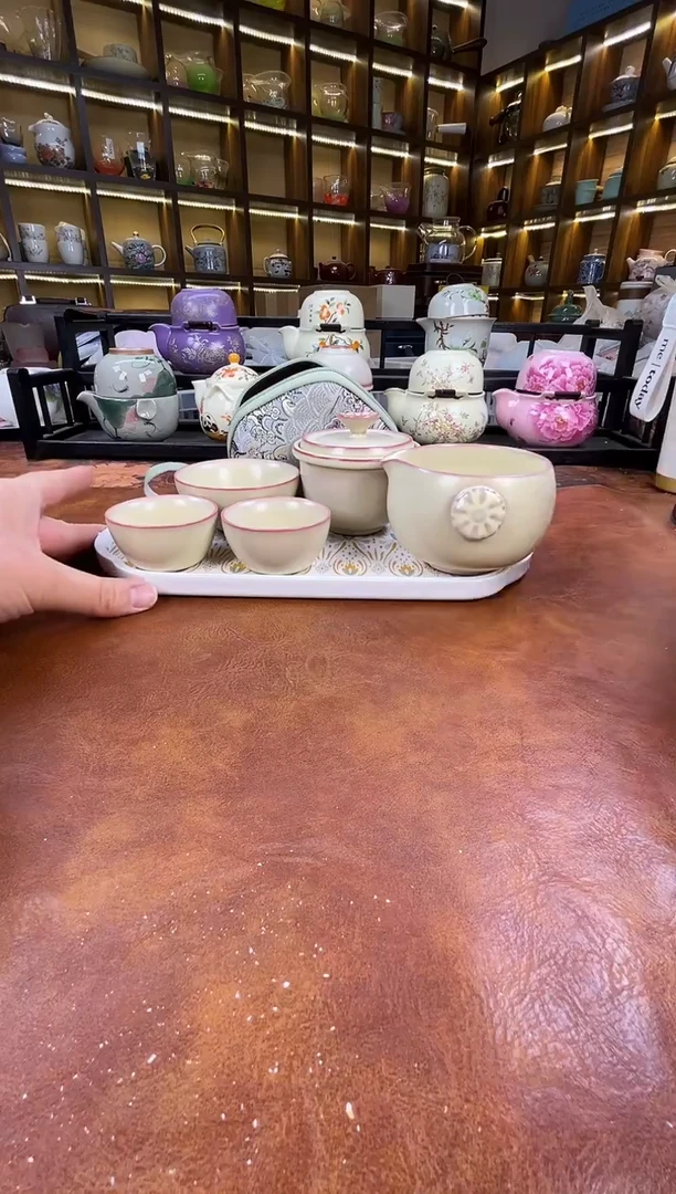 .古道源猪油冻旅行+金银错茶盘