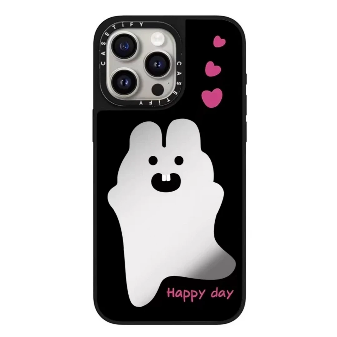 快乐小兔适用iPhone15ProMax手机壳新款镜面潮牌保护壳苹果14plus