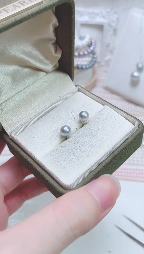 银S925镶嵌耳钉海水珍珠多样性发一046530