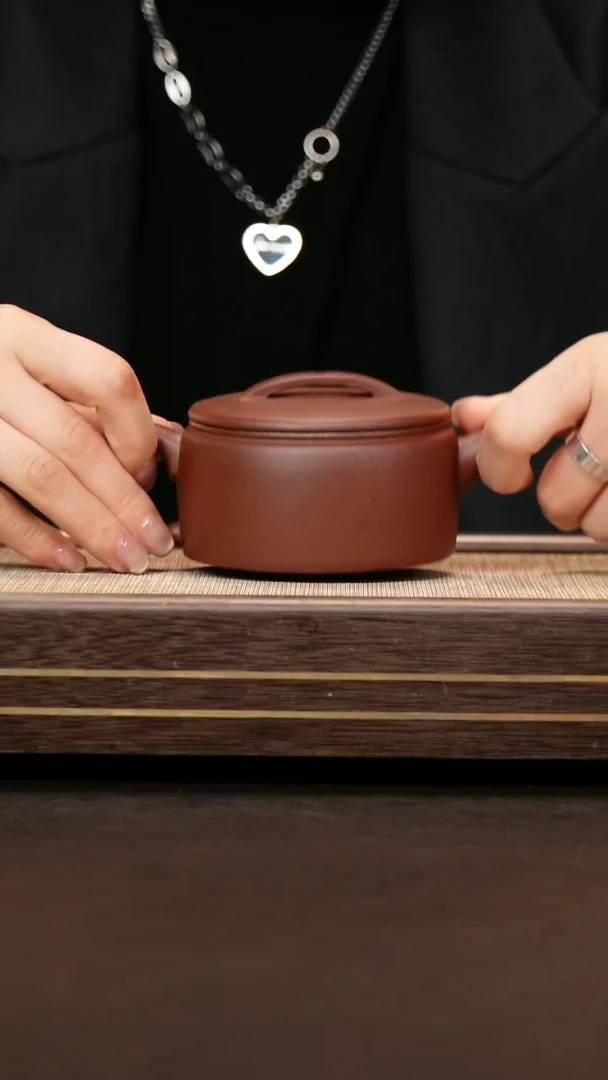 茶壶紫砂中槽清 紫泥 汉瓦壶