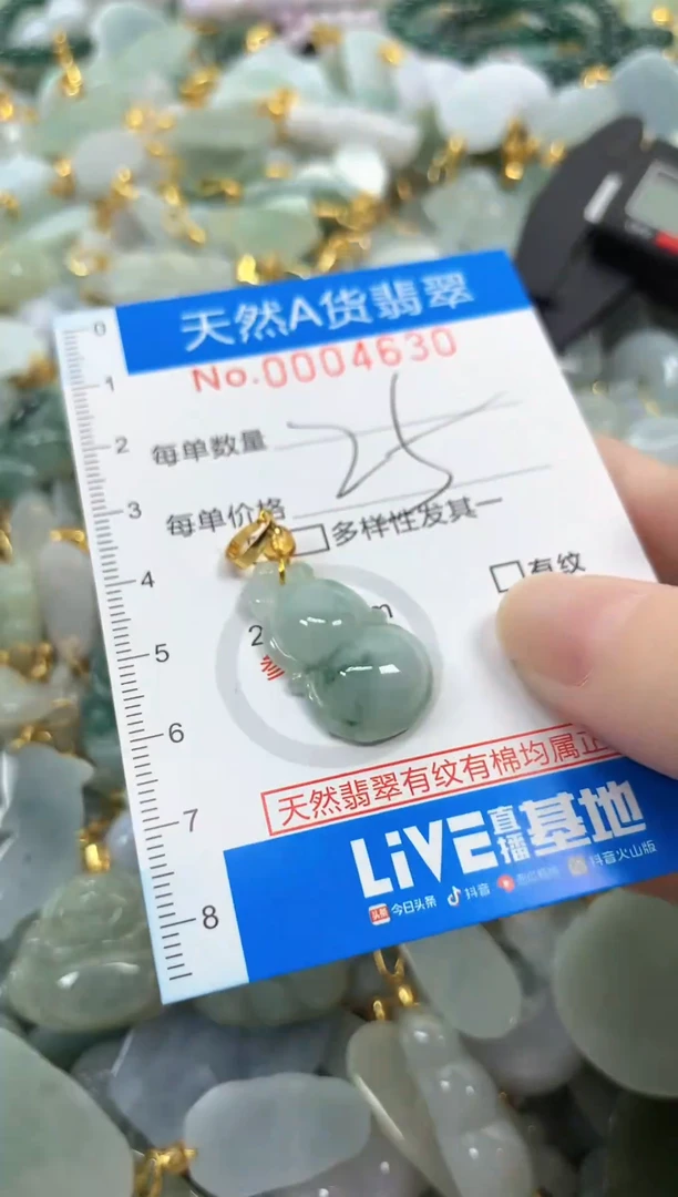 颈饰未镶嵌翡翠净货挂件-4630