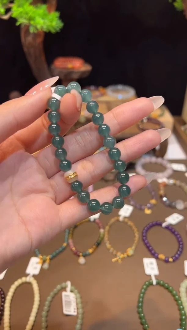 【闪购商品】翡翠手饰18K金镶嵌手饰@@0796