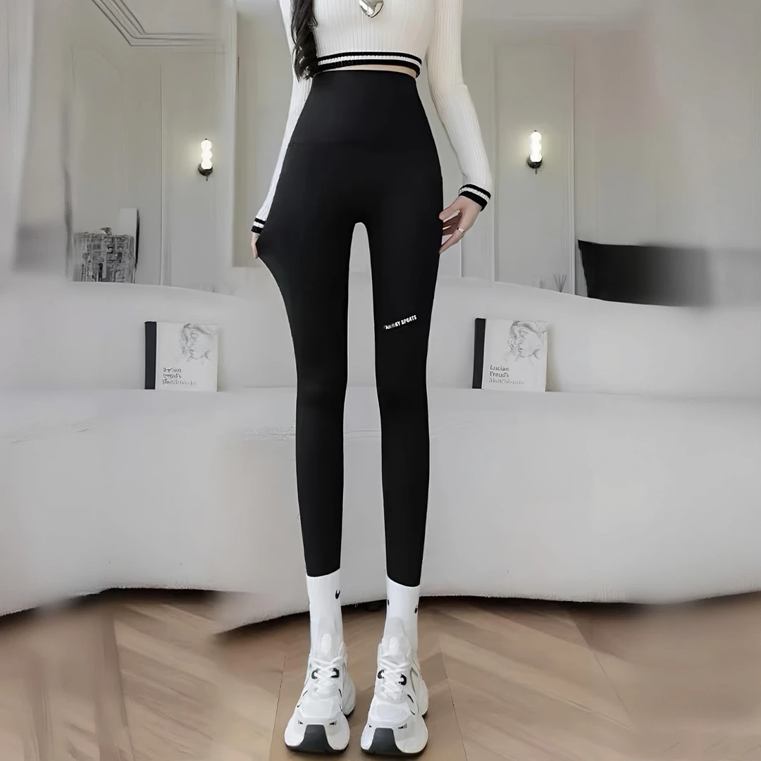 菲菲【裤子】休闲宽松高腰鲨鱼裤显瘦百搭薄款打底裤收腹弹力瑜伽裤