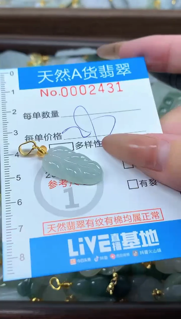 颈饰未镶嵌翡翠净货挂件-2431