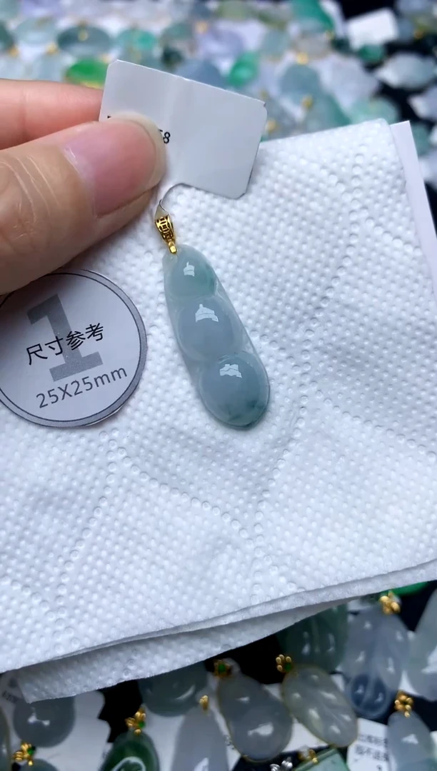 颈饰银S925镶嵌翡翠天然A货翡翠