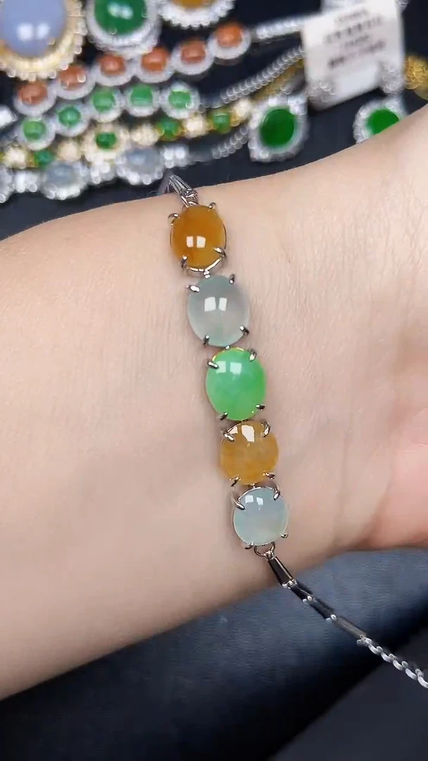 银S925镶嵌戒指翡翠9700