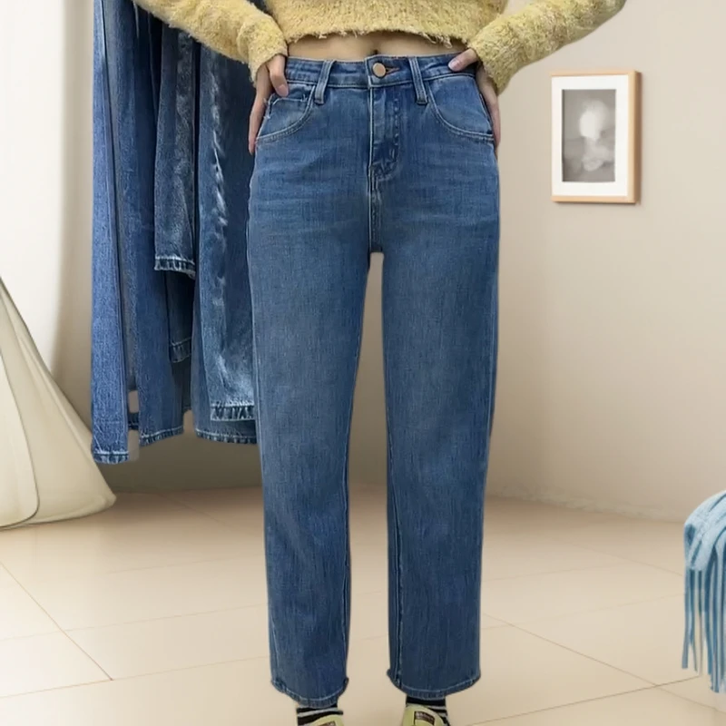 Pada嘻&HJ【法棍裤】复古显瘦 小个子必备牛仔裤 65011 Hi Fortune