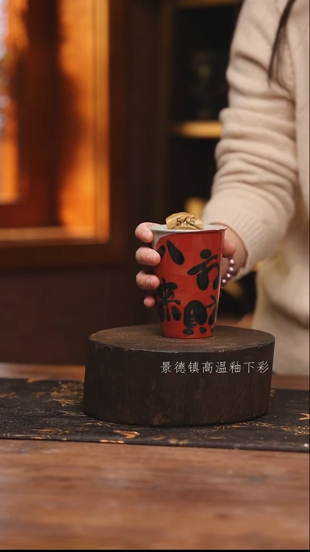 陶瓷景德镇高温釉下手绘陶瓷@L545@