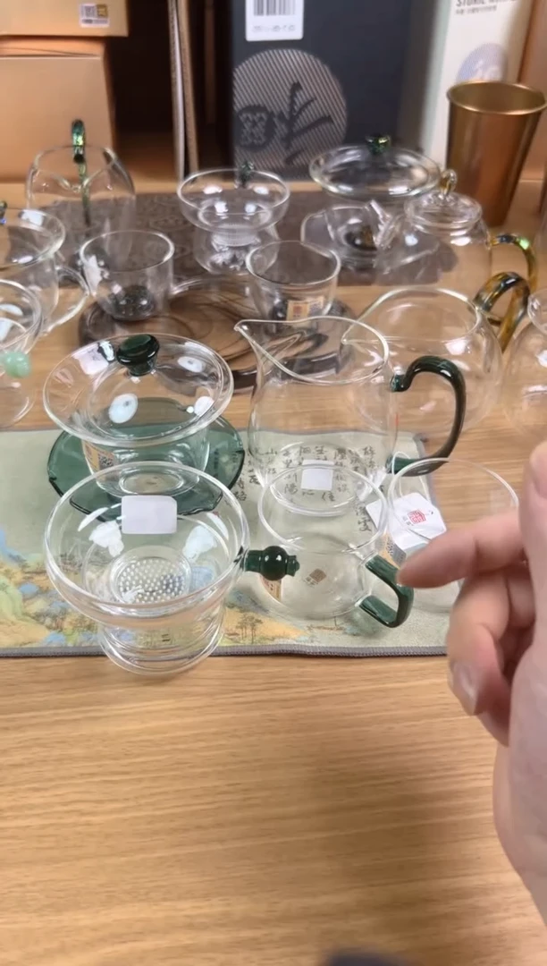 福容星韵茗园润茗茶滤佰享对杯墨绿色