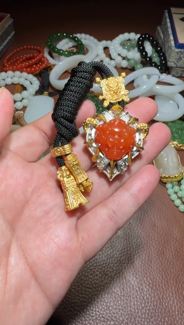 银S925镶嵌南红玛瑙挂件六**️南红