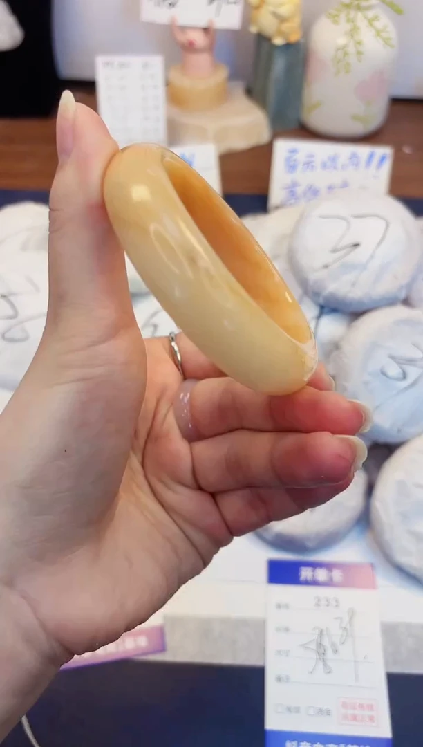 【闪购商品】石英质玉手镯未镶嵌233-财气镯-圈口58