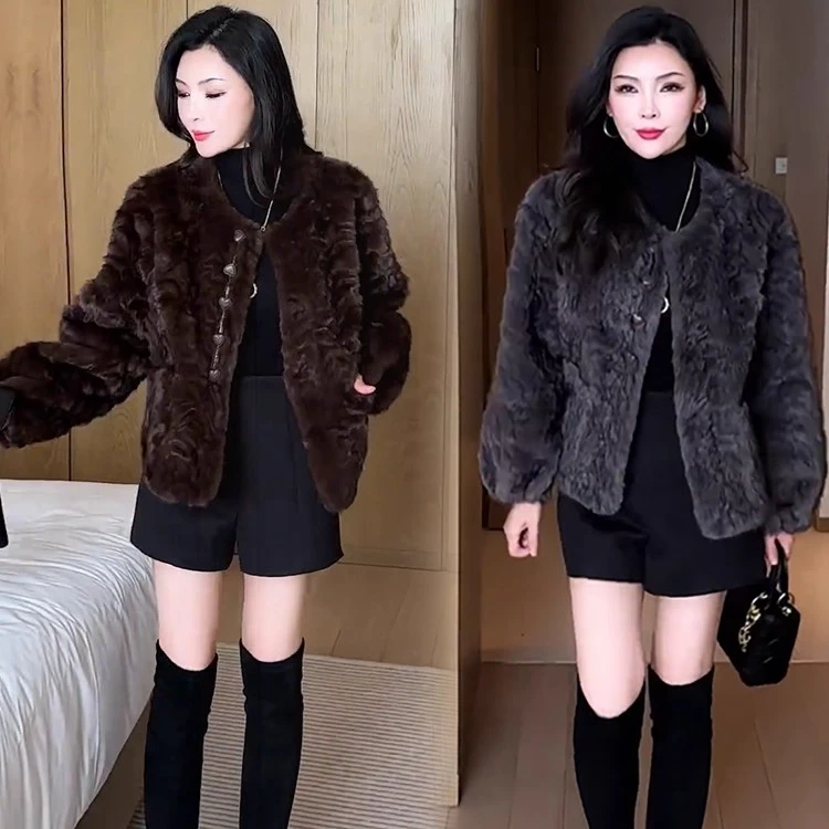 小香风加绒加厚短款外套女2025冬季时髦洋气小个子保暖外套上衣