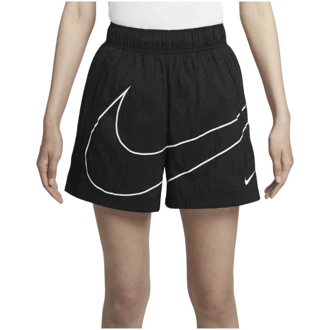 NIKE/耐克女款梭织运动舒适三分休闲短裤黑色HM4633010