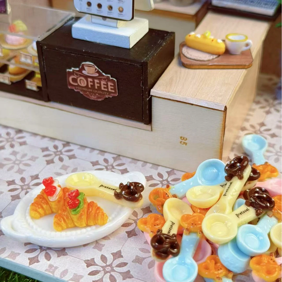 【开芯定制】jc碱水包餐具 高品树脂仿真食玩 树脂DIY配件