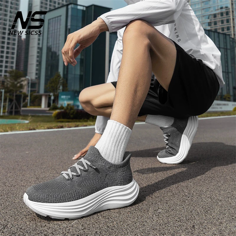 新瑟士【穿鞋不弯腰】双网软底减震舒适百搭懒人一脚蹬休闲跑步男鞋