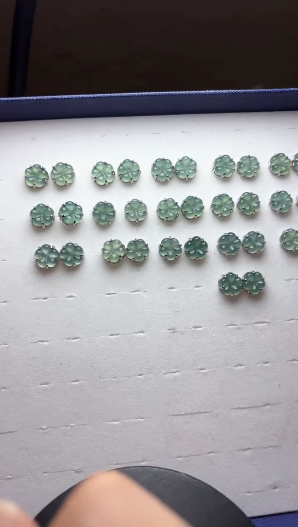【闪购商品】翡翠耳钉未镶嵌耳钉【多样性发货一对】