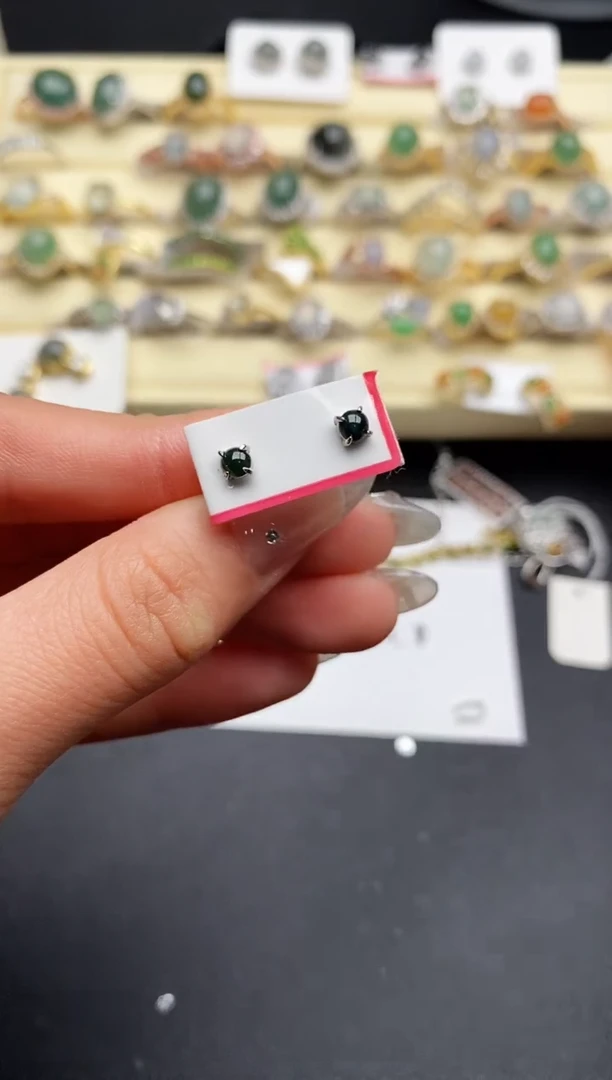 【闪购商品】翡翠戒指银S925镶嵌777777777+8