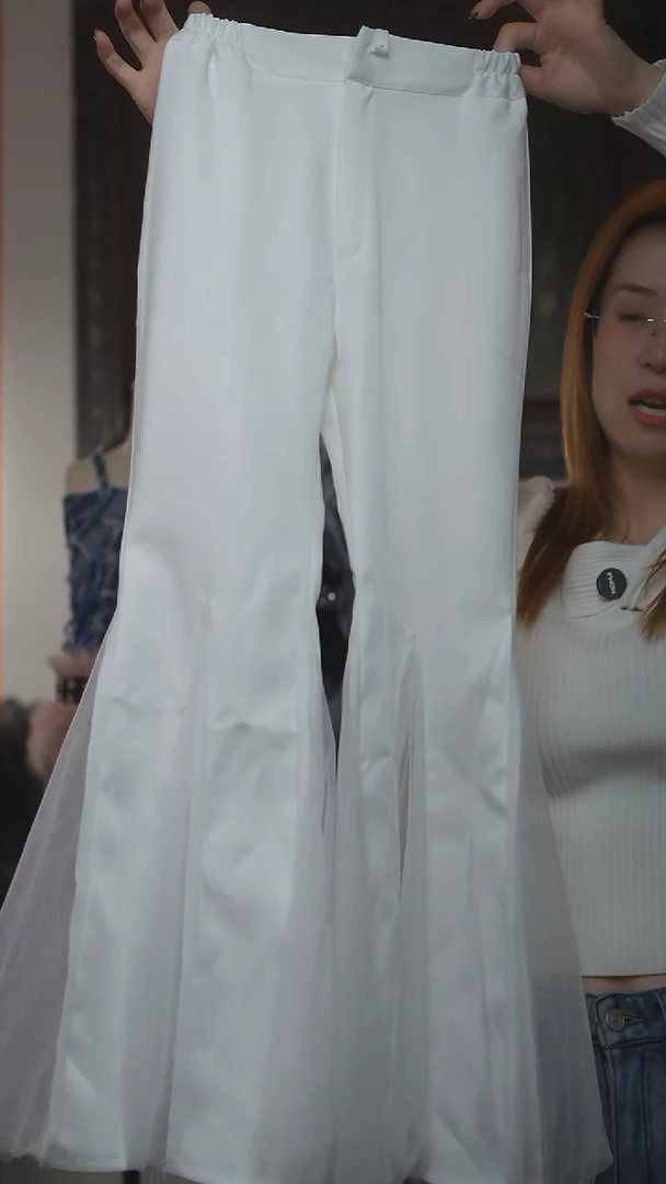 140码白色喇叭裤艺桐轩儿童礼服