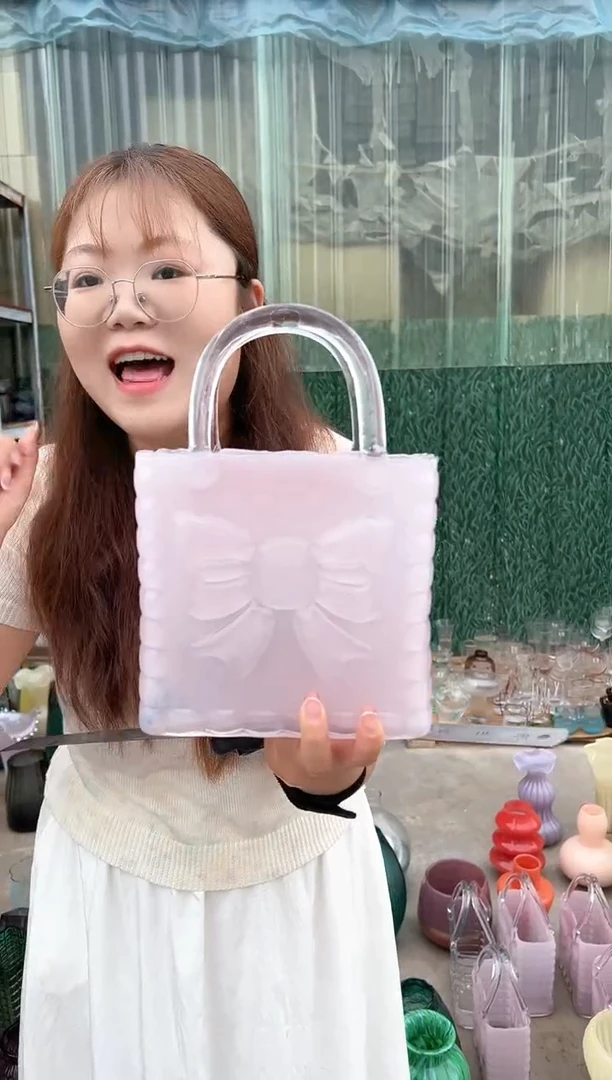 现代客厅摆件玻璃花瓶高级感