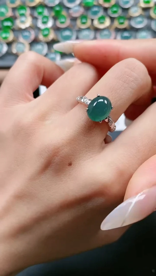 【闪购商品】翡翠戒指银S925镶嵌11111111