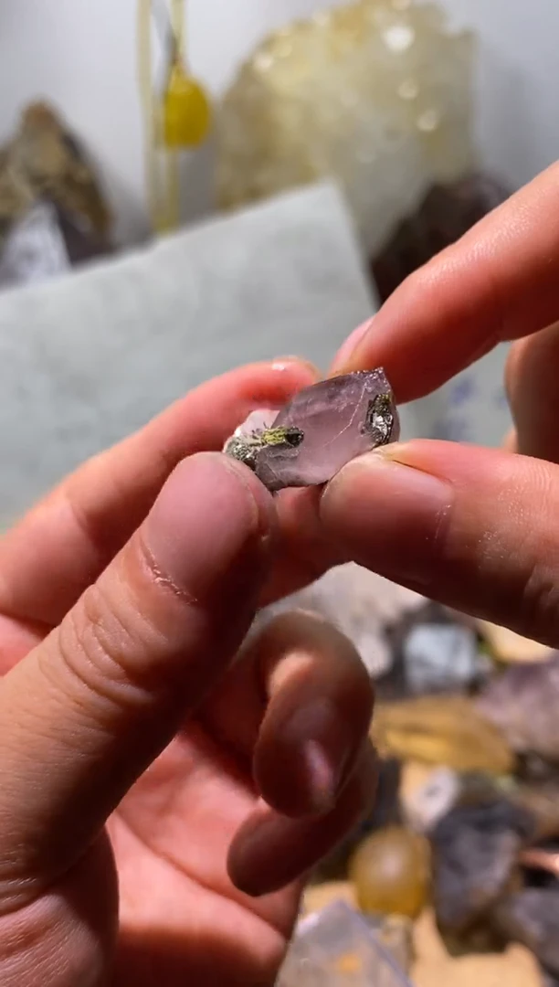 水晶珠宝半成品未镶嵌57号紫花园+绿帘