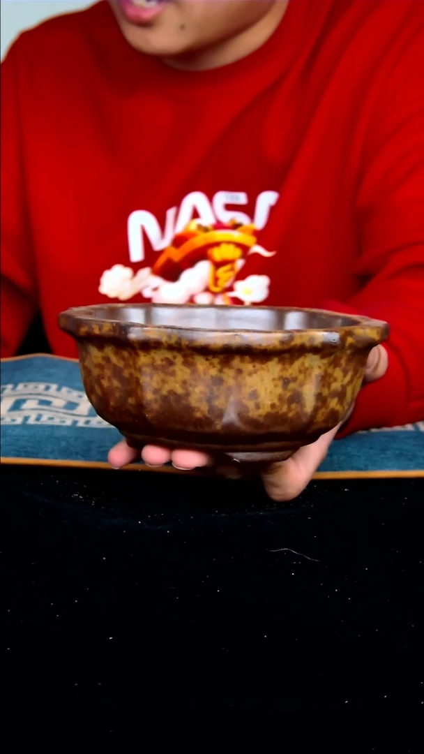 【闪购商品】紫砂花盆窑变13*5.5内径紫砂花盆