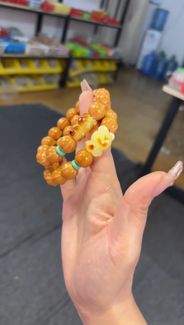 【闪购商品】菩提根/象牙果吊坠12mm猴头鲨鱼背小熊单圈