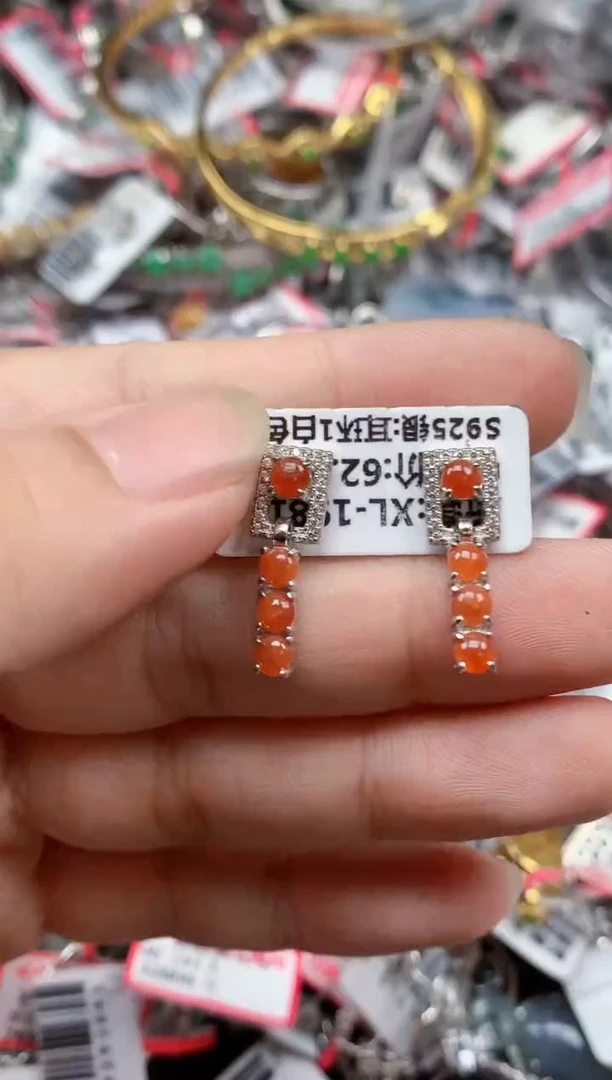 银S925镶嵌戒指翡翠天然A货缅甸翡翠