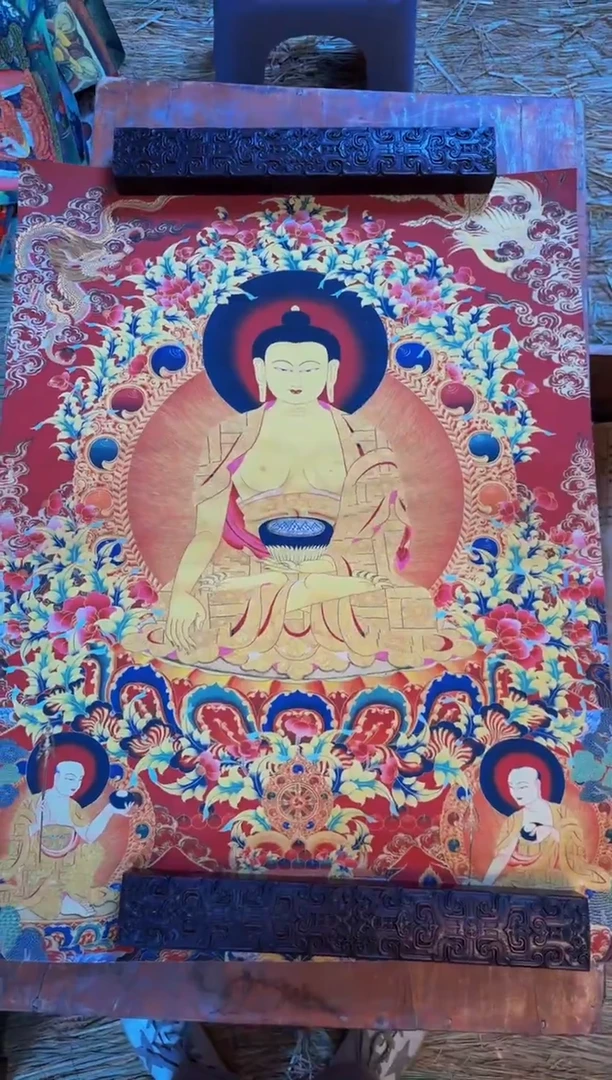 装裱画精品手绘唐卡链接--A133释迦牟尼佛