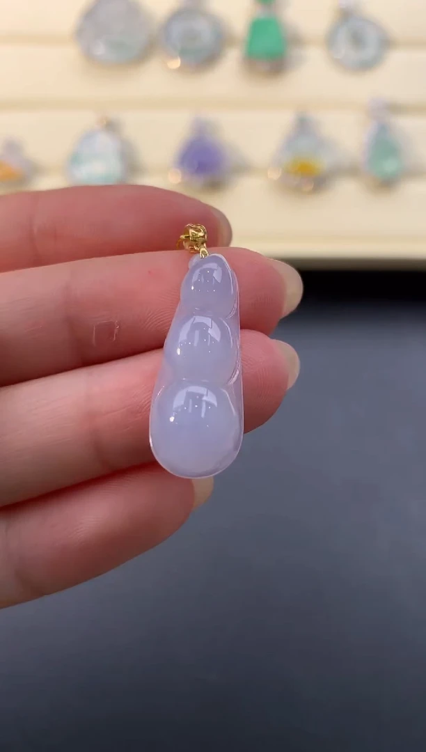 【闪购商品】翡翠颈饰18K金镶嵌D988