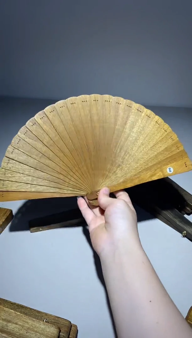 金丝楠18cm金丝楠木小叶桢楠扇645