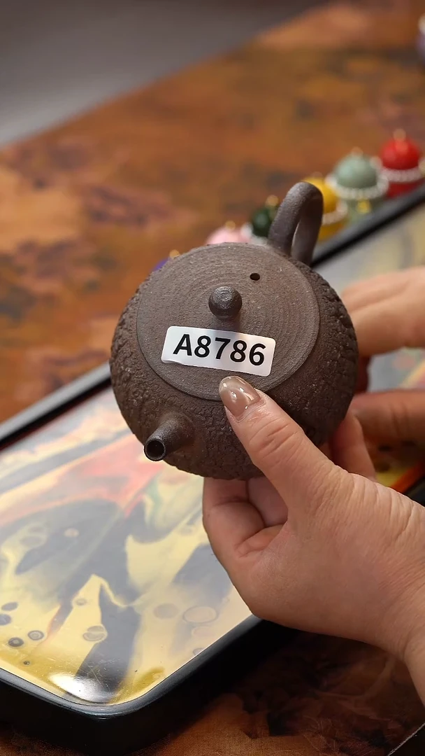 茶具A8786烧铁胎一鼓作气壶