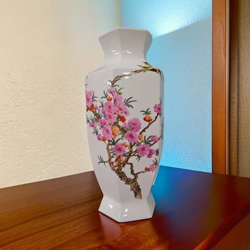 【景德镇】高温陶瓷，水点桃花六方