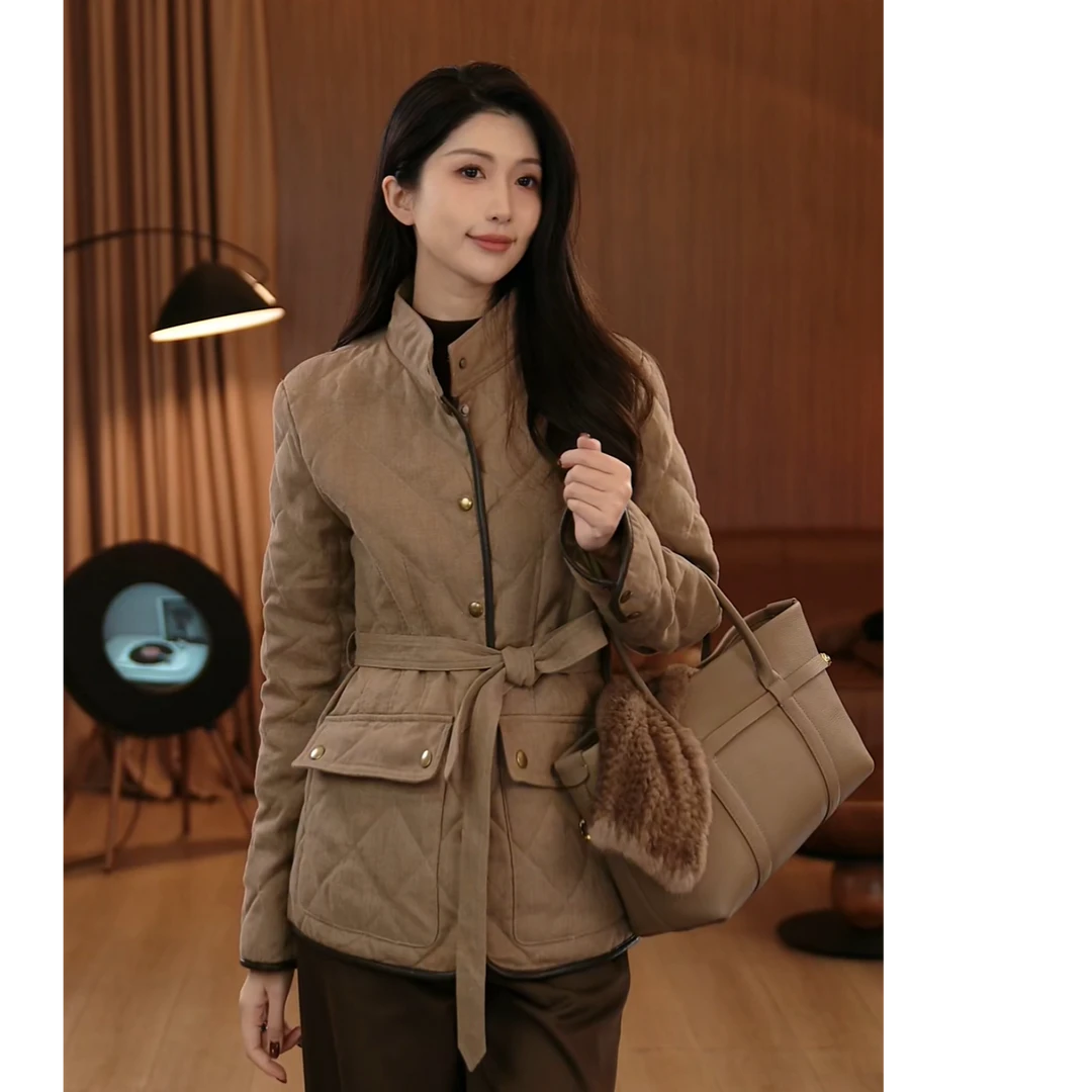 VITALITY COCO 【柏林】 新款立领单排扣复古短款羽绒服外套-2795