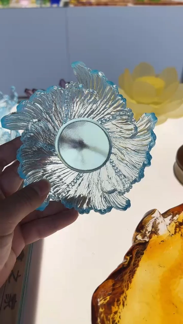 手工艺品琉璃古法琉璃干果碟