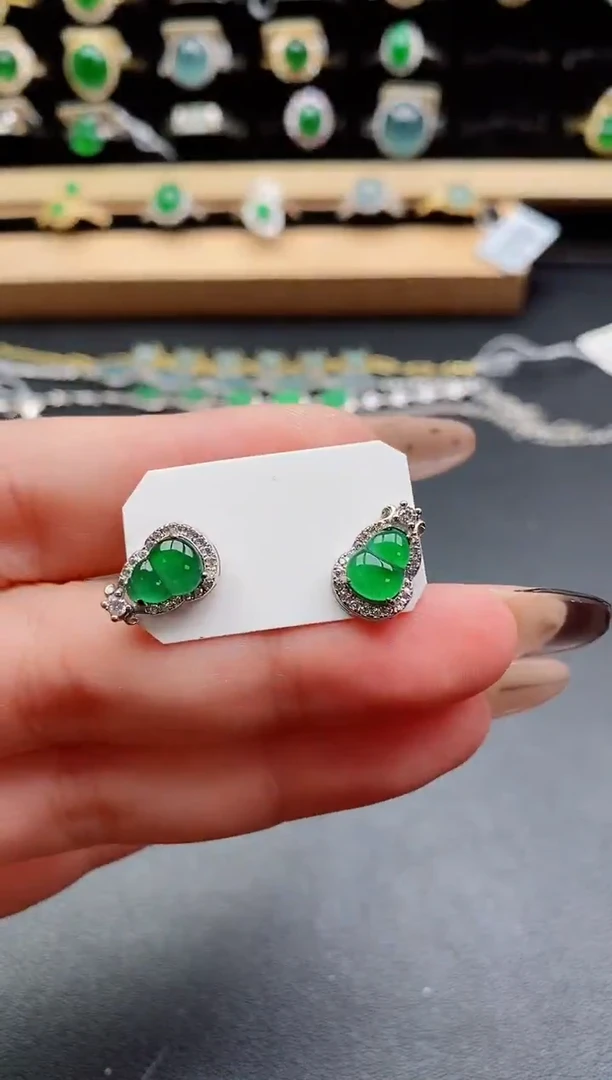 银S925镶嵌戒指翡翠1