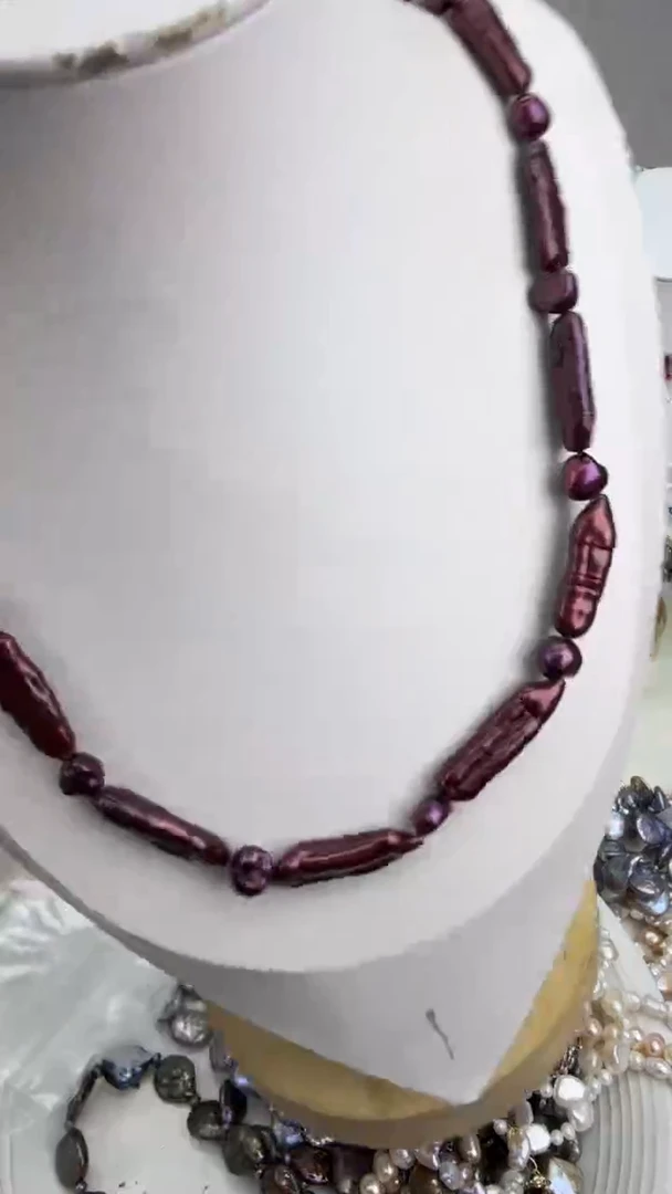 颈饰银S925镶嵌淡水珍珠1