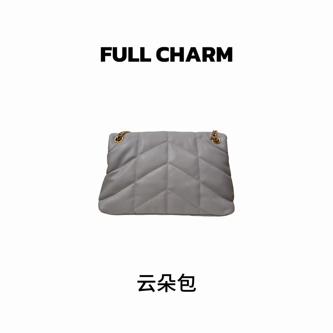 【E859】FULL CHARM-云朵灰-新款大容量女包多功能斜挎包百搭单肩包
