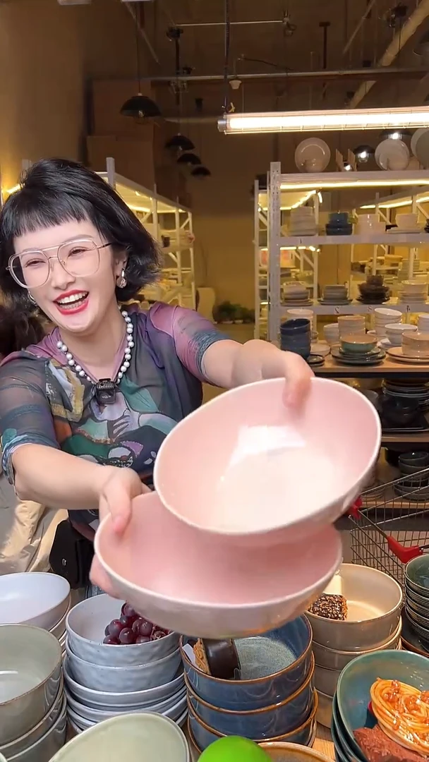 瓷228外贸尾货高温釉下彩陶瓷餐具默认微瑕