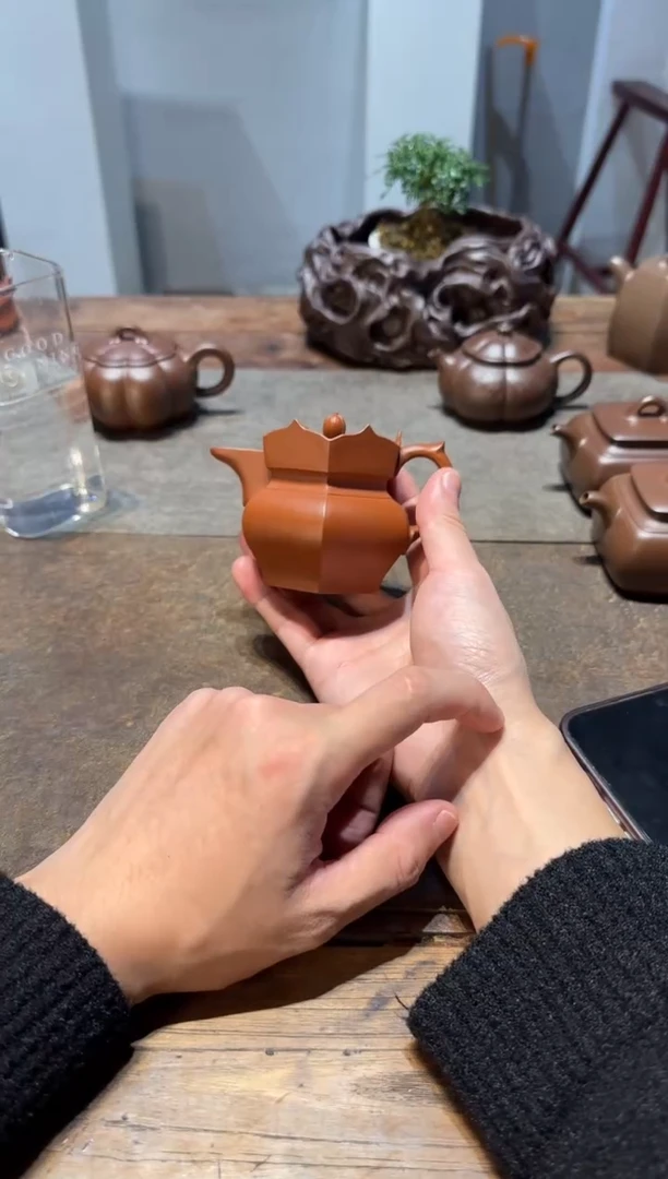 茶壶紫砂康*朱泥小僧帽 135ml