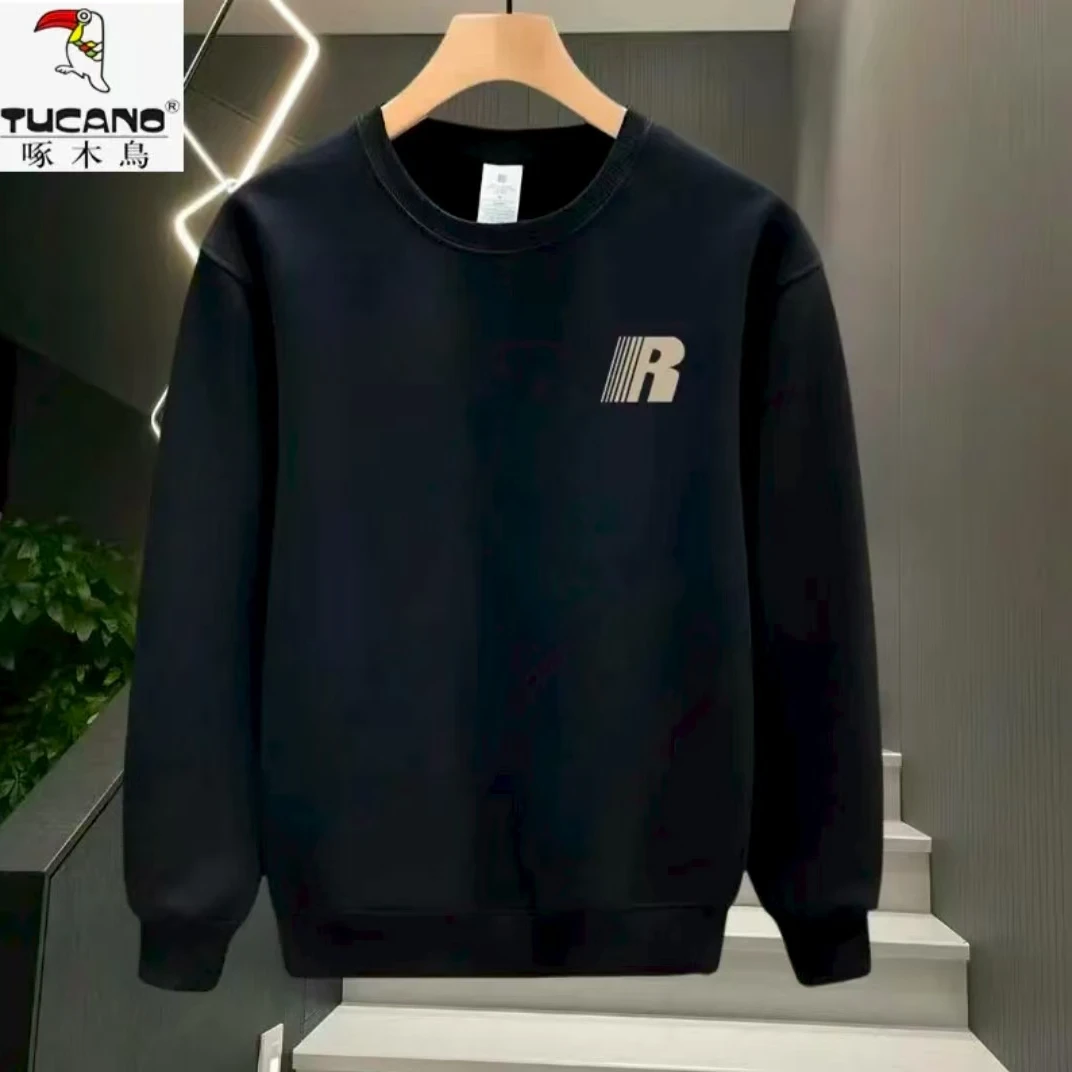 啄木鸟2024新款重磅时尚卫衣男士宽松圆领韩版男士春秋季百搭时尚