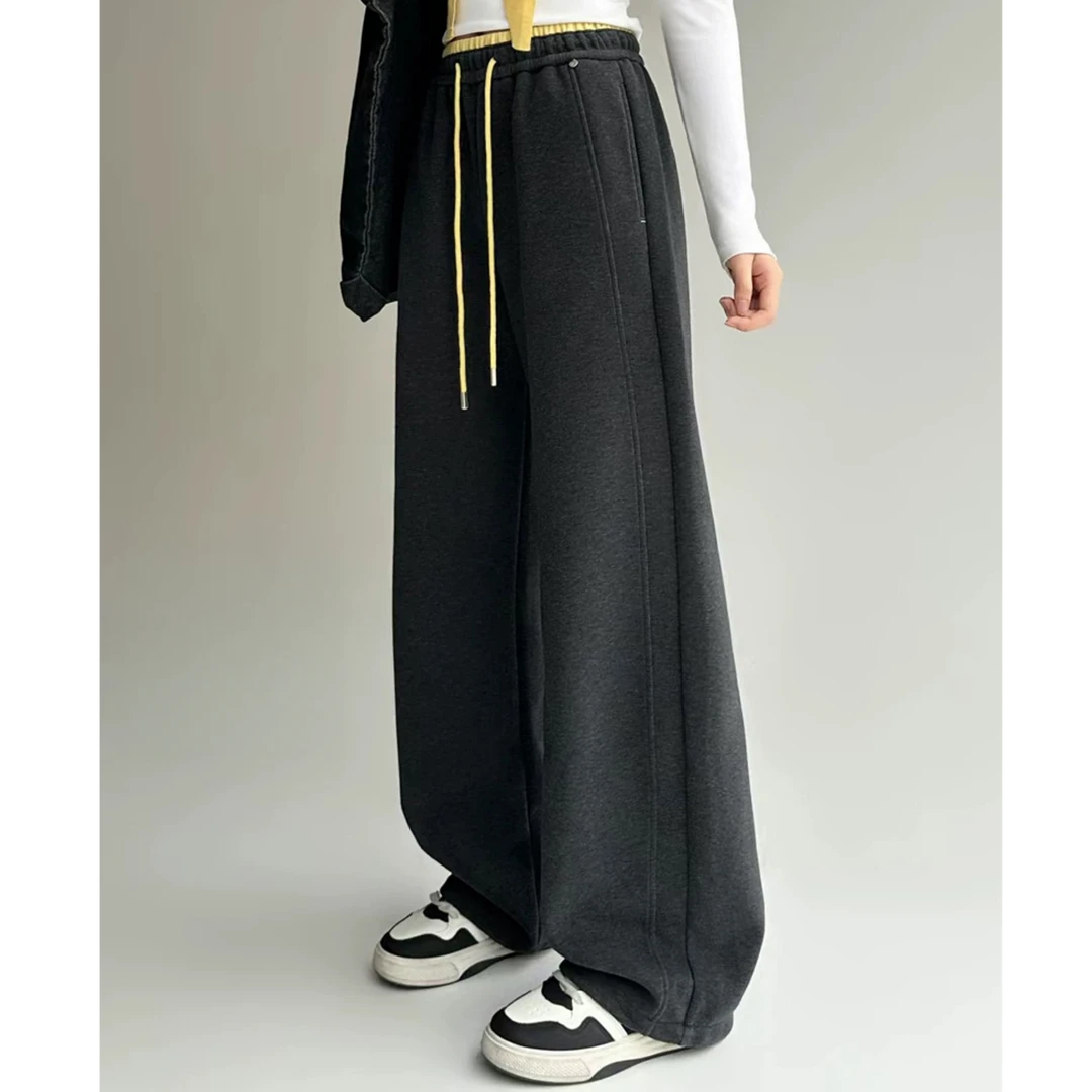 TTY(加绒) 2025冬季校园神裤中性百搭运动风显瘦直筒卫裤278191