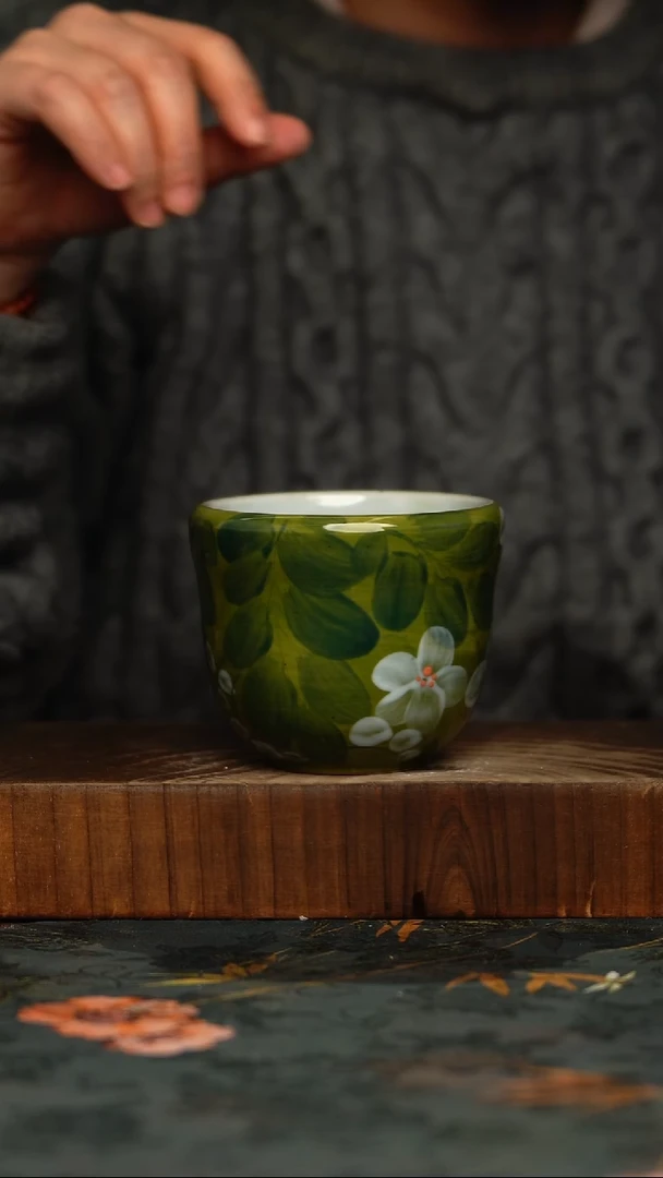 瓷片釉下彩手工手绘同款陶器