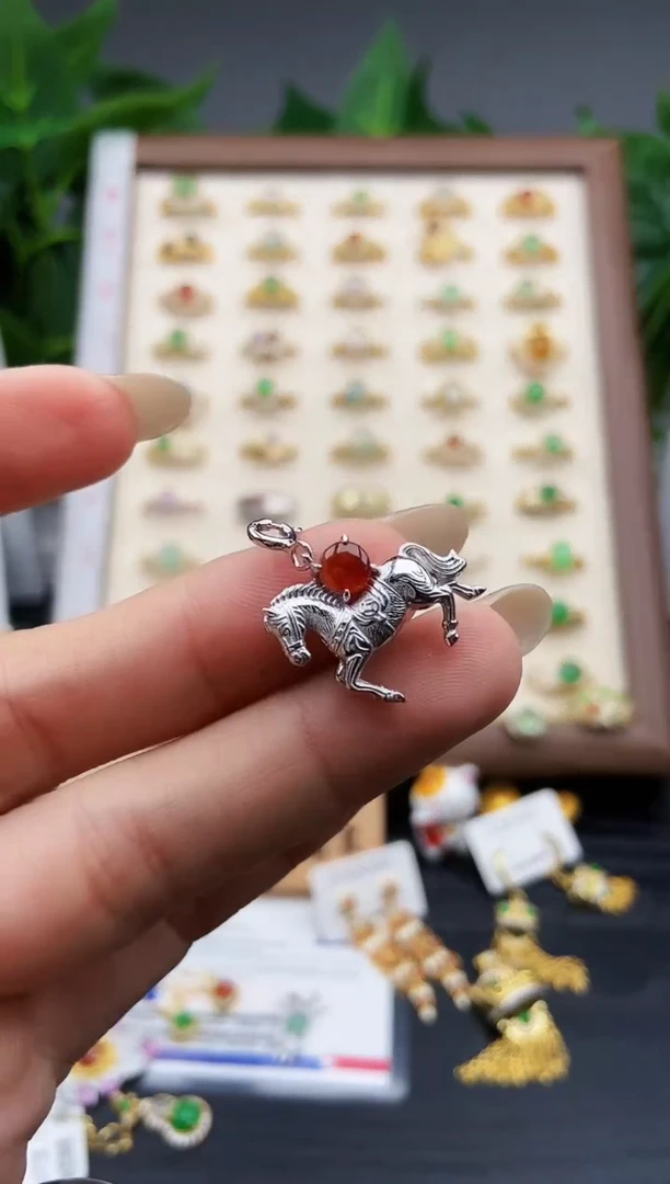 颈饰银S925镶嵌翡翠12