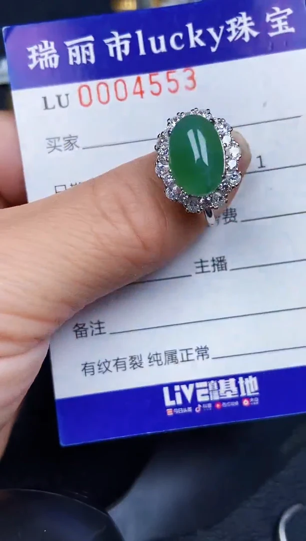 翡翠银S925镶嵌颈饰4553