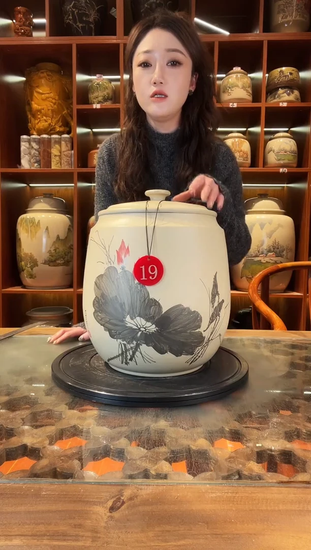 罐云南建水紫陶白泥缸@19