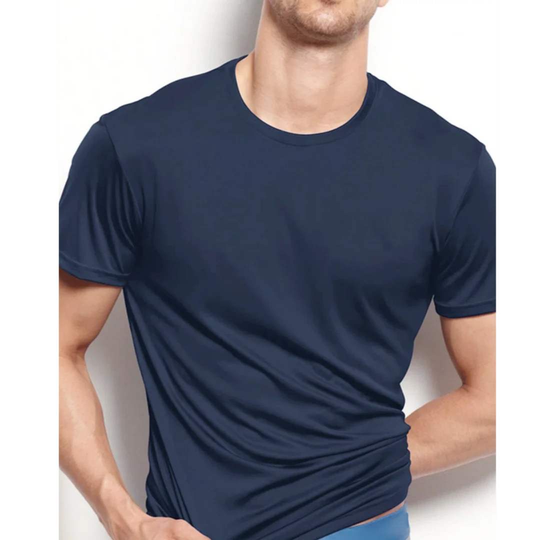 高性能健身训练男士户外高弹柔软舒适纯色百搭圆领短袖T恤潮