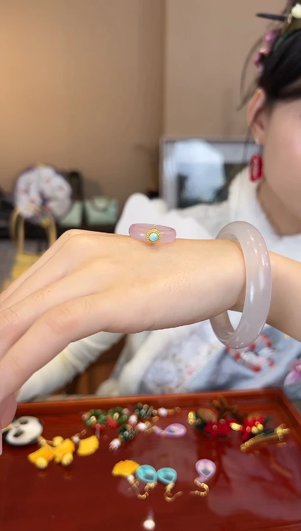 刺绣松石 苏绣世家非遗手工（戒指）