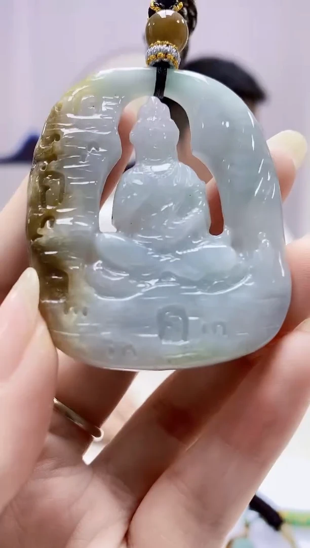 定制翡翠未镶嵌5028DD-毛货挂件80