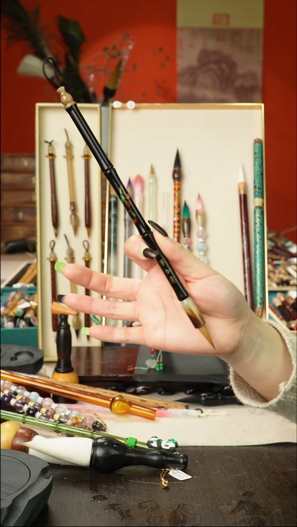 16号孤品高货毛笔链接 清水试笔 蘸墨不退